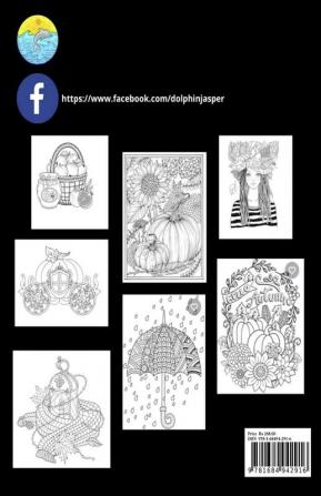 Autumn Coloring Book : A wonderful book with colouring pages for adults with autumn scenes and elements