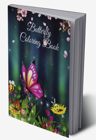 Butterfly Coloring Book : For Kids Amazing Butterflies caterpillars and flowers coloring pages for toddlers