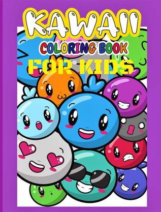 Kawaii Coloring Book For Kids : Sweet Coloring Book Overloaded with Cuteness | Fun and Relaxing Kawaii Coloring Pages with 59 Images