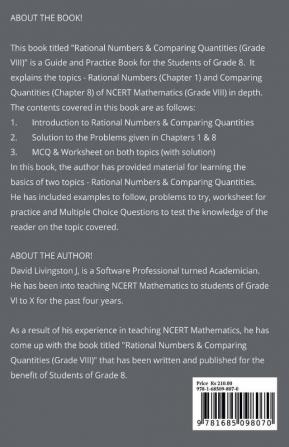 Rational Numbers &amp; Comparing Quantities : A Guide &amp; Practice Book