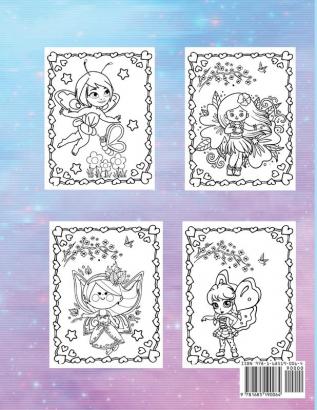 Fairy Story: Cute and Simple Fairy Story Coloring Book for Kids ages 3+ Fun and Stress Relieve Easy to Draw for Beginners