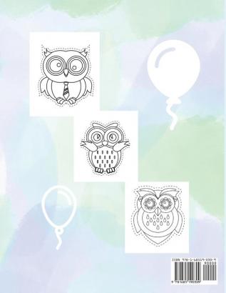 Cut and Paste for Toddlers: Cute Owl Activity Workbook for Toddlers and Kids Ages 3-10