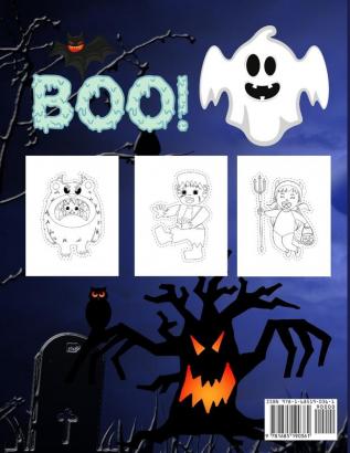 Spooky Cut and Glue: Halloween Activity Book for Kids Cut-and-Paste Activities to Build Hand-Eye Coordination and Fine Motor Skills