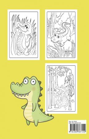 Cute Alligator Coloring Book for Kids Ages 4-12 : Amazing Alligator Coloring Book For Kids Ages 4-8 coloring book for Boys Girls.