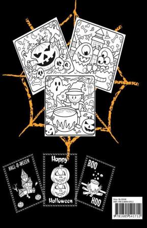 Halloween Coloring Book For Kids: Fun Scary And Spooky Halloween Coloring Pages For Boys And Girls | Color And Paint Witches Skeletons Ghosts Vampires Pumpkins Haunted Houses Jack-o-Lanterns...