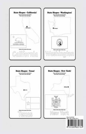 United States Coloring Book : Dover History Coloring Book Educational Geography Workbook 50 States Activity Book USA Coloring Book