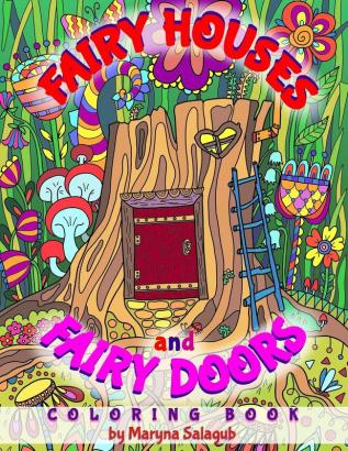 Fairy houses and fairy doors coloring book