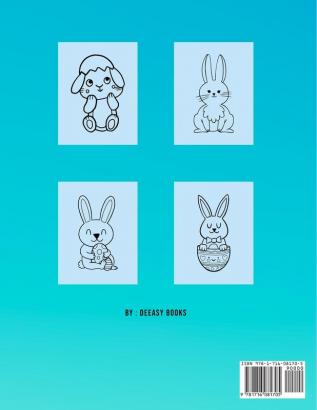 Cute Easter Bunny Coloring Book For Kids