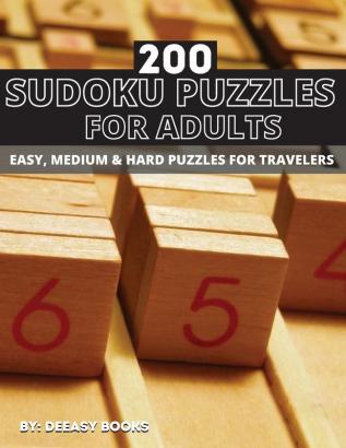 200 Sudoku Puzzles For Adults Easy Medium &Hard