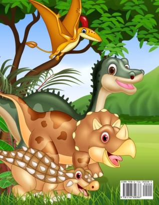 Dinosaur Coloring Book For Kids: Very Great Gift for Boys and Girls 50 Pages Coloring Dinosaurs for Kids 4 - 8