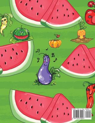 Fruits and vegetables coloring book