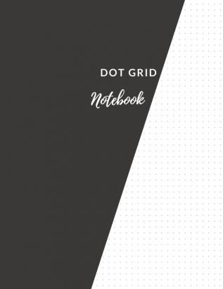 Dot Grid Notebook: Elegant Black Dotted Notebook/JournalLarge (8.5 x 11) Dot Grid Composition Notebook