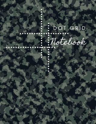 Dot Grid Notebook: Army Design Dotted Notebook/JournalLarge (8.5 x 11) Dot Grid Composition Notebook