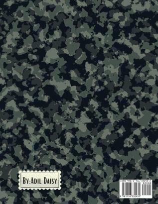 Dot Grid Notebook: Army Design Dotted Notebook/JournalLarge (8.5 x 11) Dot Grid Composition Notebook