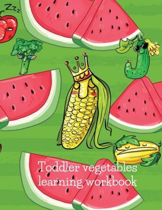 Toddler vegetables learning workbook vegetables