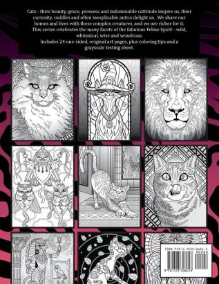 Cat Spirits Coloring Book: Book 1