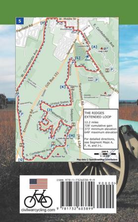 Maps to Bike Gettysburg No. 5: The Ridges Extended Loop