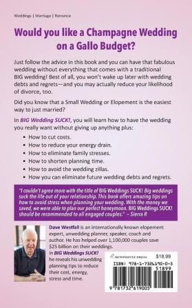 BIG Weddings SUCK!: Discover How To Reduce Cost Energy Stress and Time