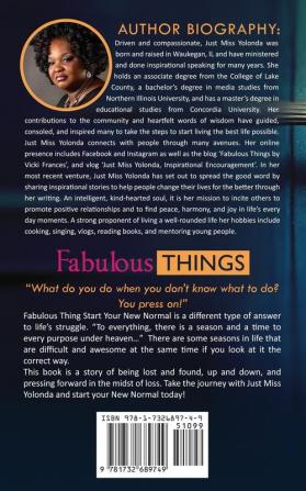 Fabulous Things: Starting Your New Normal