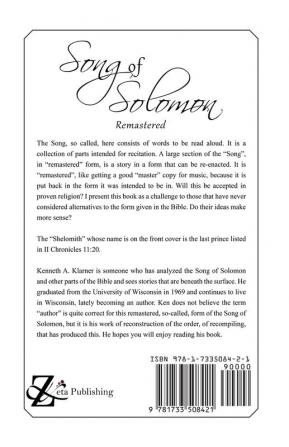 Song of Solomon Remastered: Revised Edition