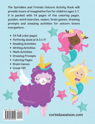 Sprinkles and Friends Unicorn Activity Book (Whitlee's Magical Unicorn Adventure)