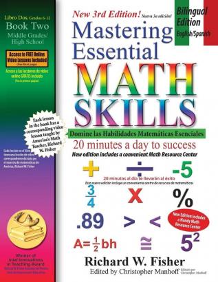 Mastering Essential Math Skills Book 2 Bilingual Edition - English/Spanish