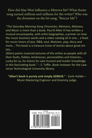 The Saturday Morning Song Chronicles: Memoirs Motown and Music