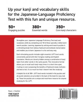 JLPT N1 Japanese Vocabulary Word Search: Kanji Reading Puzzles to Master the Japanese-Language Proficiency Test