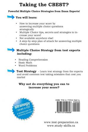 CBEST Test Strategy!  Winning Multiple Choice Strategies for the California Basic Educational Skills Test