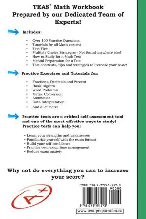 TEAS Math Skill Practice: TEAS(R) Math Tutorials Practice Questions and Multiple Choice Strategies