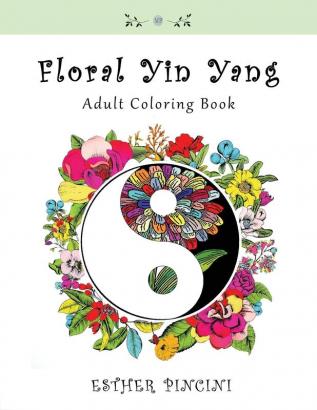 Floral Yin Yang Adult Coloring Book