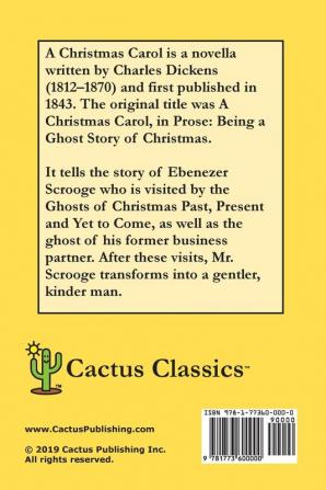 A Christmas Carol (Cactus Classics Large Print): In Prose Being A Ghost Story of Christmas; 16 Point Font; Large Text; Large Type; Illustrated