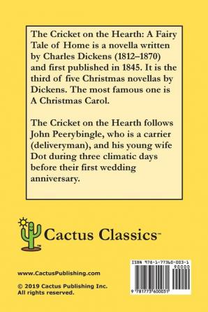 The Cricket on the Hearth (Cactus Classics Large Print): A Fairy Tale of Home; 16 Point Font; Large Text; Large Type; Illustrated