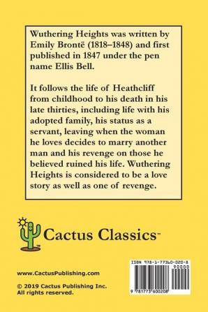 Wuthering Heights (Cactus Classics Large Print): 16 Point Font; Large Text; Large Type; Ellis Bell