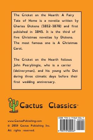 The Cricket on the Hearth (Cactus Classics Dyslexic Friendly Font): A Fairy Tale of Home; 12 Point Font; Dyslexia Edition; OpenDyslexic; Illustrated