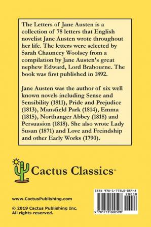 The Letters of Jane Austen (Cactus Classics Large Print): 16 Point Font; Large Text; Large Type; selected from a compilation of Jane Austen's great nephew Edward Lord Brabourne