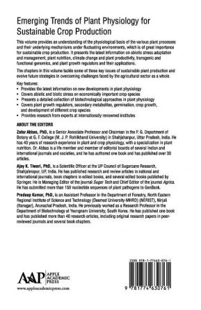 Emerging Trends of Plant Physiology for Sustainable Crop Production