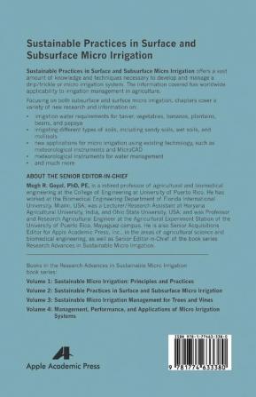 Sustainable Practices in Surface and Subsurface Micro Irrigation