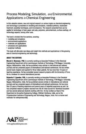 Process Modeling Simulation and Environmental Applications in Chemical Engineering