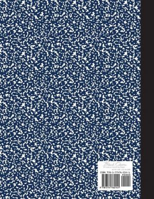 Classic Composition Notebook: (8.5x11) Wide Ruled Lined Paper Notebook Journal (Dark Blue) (Notebook for Kids Teens Students Adults) Back to School and Writing Notes