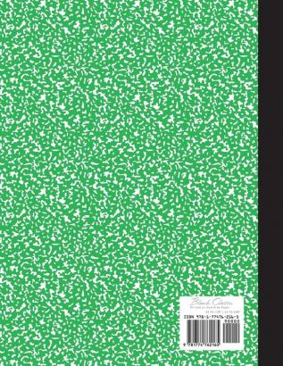 Classic Composition Notebook: (8.5x11) Wide Ruled Lined Paper Notebook Journal (Green) (Notebook for Kids Teens Students Adults) Back to School and Writing Notes