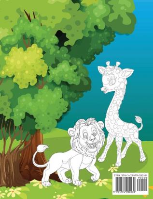 Animal Coloring Book: Kids Coloring Book For Hours of Fun And Pleasure