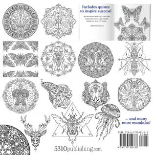 Animal Mandalas: Coloring Book for Adults with Success Quotes