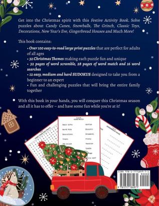 Santa's Christmas Activity Book: 100+ Puzzles for Adults