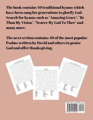 Word Search Bible Puzzle: Psalms and Hymns in Large Print