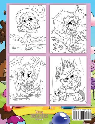 Libro da colorare per ragazze Chibi: Libro Anime da colorare per bambini di 6-8 9-12 anni: 10 (Album Da Colorare Per Bambini)