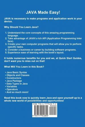 JAVA for Beginner's Crash Course: Java for Beginners Guide to Program Java jQuery & Java Programming