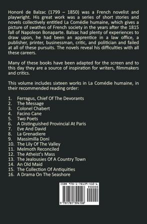 The Human Comedy La Comedie Humaine Volume 3: Ferragus Chief Of The Devorants The Message Colonel Chabert Facino Cane Two Poets A ... Doni The Lily Of The Valley Melmoth Rec