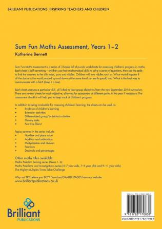 Sum Fun Maths Assessment for 5-7 year olds: Years 1-2 Maths Assessment Puzzles for the 2014 Curriculum