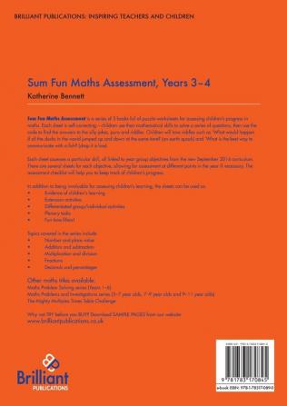 Sum Fun Maths Assessment for 7-9 year olds: Years 3-4 Maths Assessment Puzzles for the 2014 Curriculum